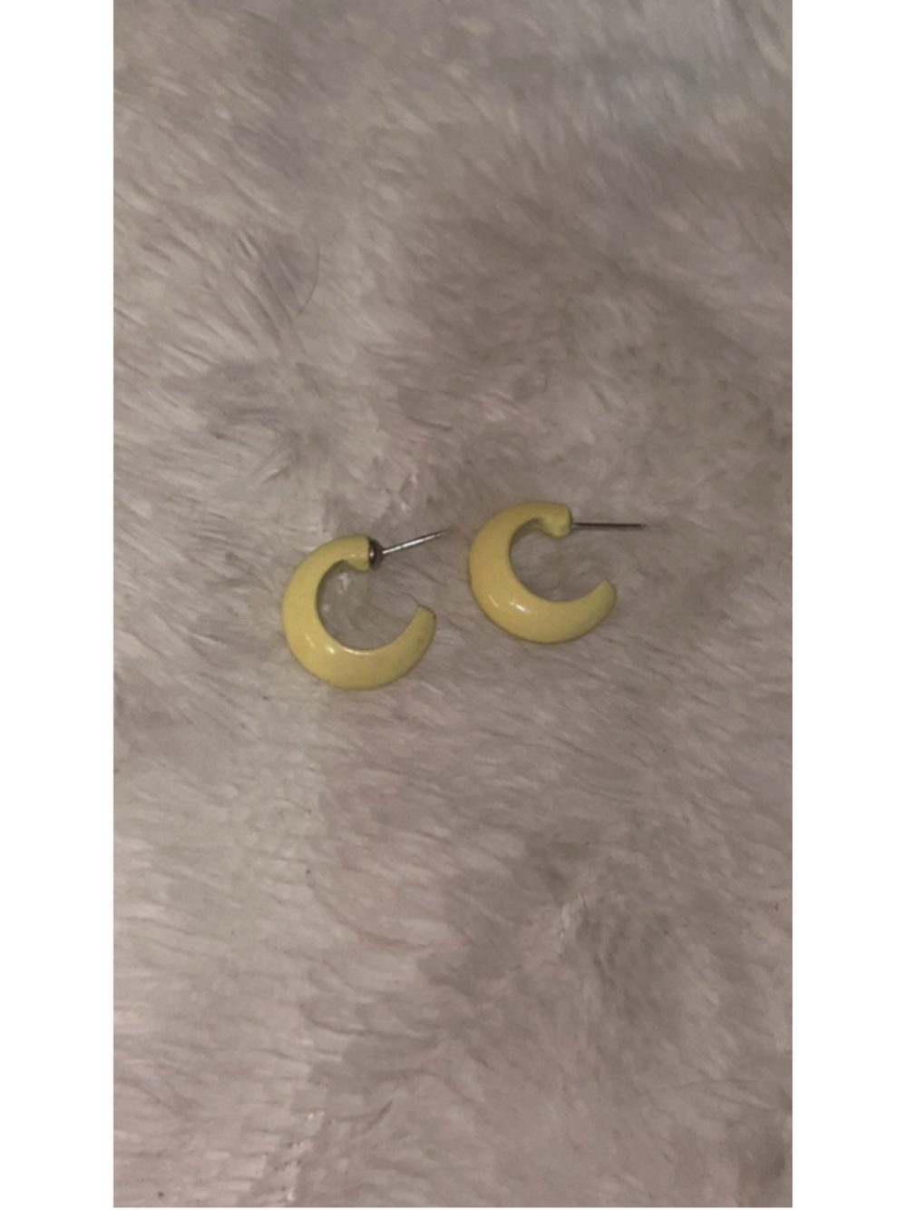 Women's Unbranded Yellow Hoop Earrings One Size